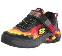 Skechers Unisex Kids 402204l Bkrd Sneaker, Black Red Textile Synthetic Red Orange, 3.5 UK