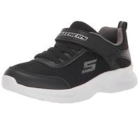 Skechers Unisex Kids Boys Trainers, Black Textile Synthetic Charcoal Trim, 2 UK