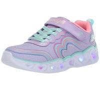 Girl's Skechers 302689L/LVMT HEART LIGHTS - RETRO HEARTS Girls Trainers Lavender/Multi - Size: UK 9.5 small kids