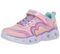Skechers Girl's Heart Lights Retro Girls Trainers - Lpmt Light Pnk Mul - Size: 1.5 (older)/F (Standard)