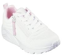 Skechers Unisex Kids Street Girls Trainers, White Synthetic Trim, 4 UK