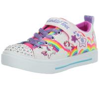 Skechers Unisex Kids Twinkle Toes Trainers, White Synthetic Multi Trim, 10 UK