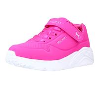 Skechers Duraleather W Metallic Heel Lace Up Low-Top Trainers Girls C13 (32) White