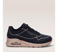 Skechers Uno Cool Heels Lace Up Trainer BLACK SIZE 6