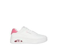 Skechers Uno Court Trainers Womens White and Pink Dlth 8 UK