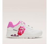 Skechers Uno Diamond Stones Lace-Upper Trainers WHITE SIZE 8