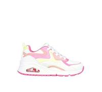 Skechers Uno Gen1 Colour Block Trainer - White, White, Size 3 Older White