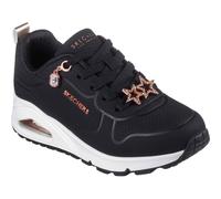 Skechers Women's UNO Gen1-Trendy Jewels Trainers, Black rose gold, 13 UK Child