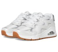 Skechers Uno Generation 1-Wavy Shimmer Girl's 310322l Sneaker (Little Kid), White/silver, 19.5 cm