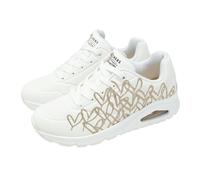 Skechers Uno-Golden Heart James Goldcrown White Rode Gold Women Shoe 177975-WTRG
