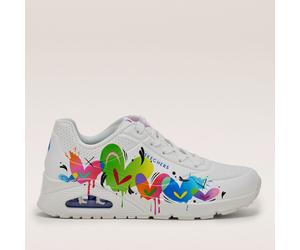 Skechers Uno Jason Naylor Lace Up Trainers WHITE SIZE 5