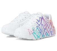 Skechers UNO LITE Metallic Joy Sneaker, White/Multi, 6 UK