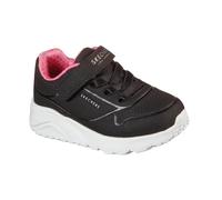 Skechers Uno Lite Sneaker in Black/Rose Gold, Size 4 | Synthetic/Textile, Machine Washable