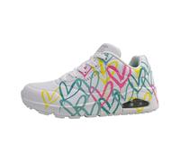 Skechers UNO Love Hearted Women's Trainers, Bright White, 7 UK