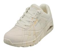 Skechers Uno Marbel Marvel Womens Fashion Trainers in Off White - 4 UK