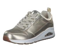 Skechers Women's Uno - Metallixs Sneaker in Champagne, Size 7 | Leather/Synthetic/Textile