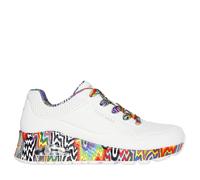 Skechers Uno Mini Drip Lace-Up Trainer WHITE,BLACK SIZE 3