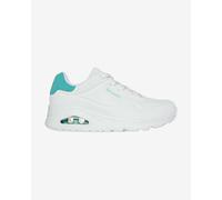 Skechers Trainers Uno Pop Back – White Durabuck/Mint Suede Trim – Women's UK 7 (EU 40)