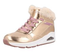 Skechers Uno Rose Gold Trainers Metallic Faux Fur High-Top Sneaker Boot