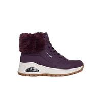 Skechers Women's Uno Rugged Fall Air Sneaker, Wine Durabuck/Faux Fur, 4 UK