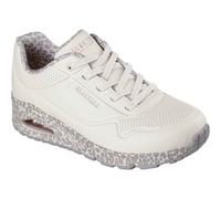 Skechers Women's UNO Safari TIME Sneaker, White Leopard, 8 UK