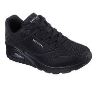 Skechers UNO - Shiny Scale Polyurethane Womens Black Standard Trainers Pu - Size UK 8
