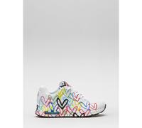 Skechers Uno Spread The Love Goldcrown Design Trainer WHITE,MULTI SIZE 4