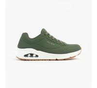 Skechers Uno - Stand On Air Shoes Dark Green White - 42.5