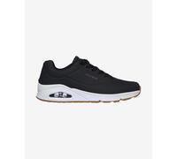 Skechers Men's Sneaker Uno Stand On Air – Black Durabuck Trim – UK 6.5