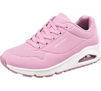 Skechers Women's Uno Stand on Air Sneaker, Pink Pu Trim, 12 UK