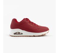 Skechers UNO - STAND ON AIR Womens Casual Lace-Up Trainers-Dark Red