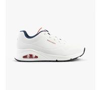 Skechers UNO - STAND ON AIR Womens Casual Lace-Up Trainers-White/Red