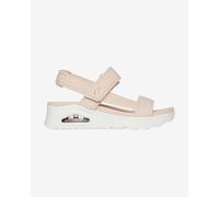 Skechers Uno T-strap Debossed Adjustable Sling Back Sandals - Natural, Beige, Size 8, Women Beige