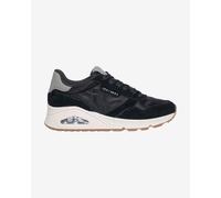 Skechers Women's Hairy Suede and Mesh Lace-Up Low-Top Trainers 6 (39) Black