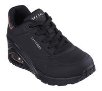 Skechers Women's Uno Wedge - HI Steps Sneaker in Black, Size 6 | Synthetic/Textile