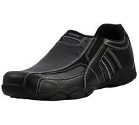 Skechers USA Men's Diameter-Nerves Slip-On Loafer, Black Leather, 9