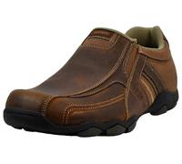 Skechers USA Men's Diameter-Nerves Slip-On Loafer, Dark Brown, 11.5