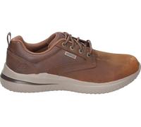 Skechers USA Men's Men's Delson 3.0 Glavine Sneaker, Dark Brown Leather, 13 UK