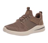 Skechers Men's DELSON 3.0 CICADA Sneaker, Khaki Knitted Mesh W/Synthetic, 7.5 UK
