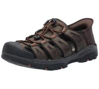 Skechers USA Men's Men's Tresmen-Norvick 205187 Enclosed Slip-Ins Fisherman Sandal, Chocolate, 8.5 UK