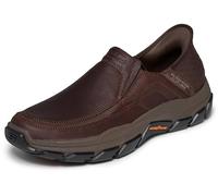 Skechers USA Men's Respected-Elgin 204810 Moc Toe Leather Slip-Ins, Rdbr ( Red/Brown ), 7.5 UK