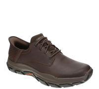 Skechers USA Men's Respected-Garrett Loafer, Red/Brown, 18