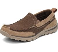 Skechers USA Men's Superior Milford Slip-On Loafer, Light Brown, 6.5 UK
