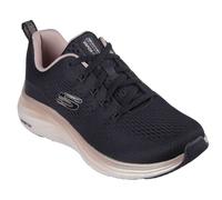 Skechers Women's Vapor Foam Midnight Glimmer Sneaker, Black Mesh/Rose Gold Trim, 5 UK