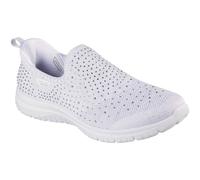 Skechers Virtue Icon Textile Womens White/Silver Standard Trainers - Size UK 8