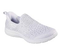 (, ) Skechers Virtue Icon Textile Women's White/Silver Standard Trainers