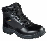 Skechers Men's Wascana Benen Boots, Black Leather W/Textile, 7 UK