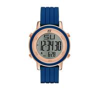 Skechers Watch For Women, Digital Movement With Silicone, Polyurethene, Leather Or Stainless Steel Strap, Blue and rose gold tone, 40MM