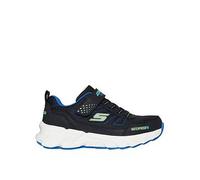 Skechers Elite Sport Tread Aquavek Sneaker, Black Synthetic/Textile/Blue & Lime Trim, 1 UK Child