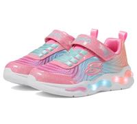 Skechers Girls Wavy Beams Lighted Embossed Sparkle Trainer, Pink, Size 2 Older Pink